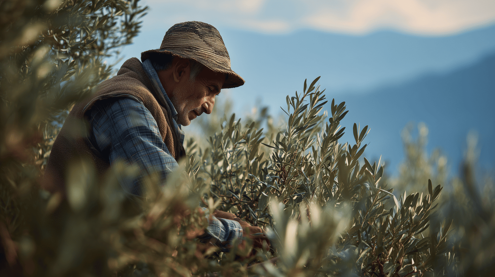 Αγρότης σε οπωρώνα, εικόνα έργου για το agrogrevena.gr